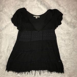 Gray shirt with cutouts